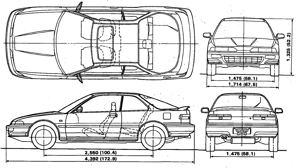 Acura Inregra RS blueprints