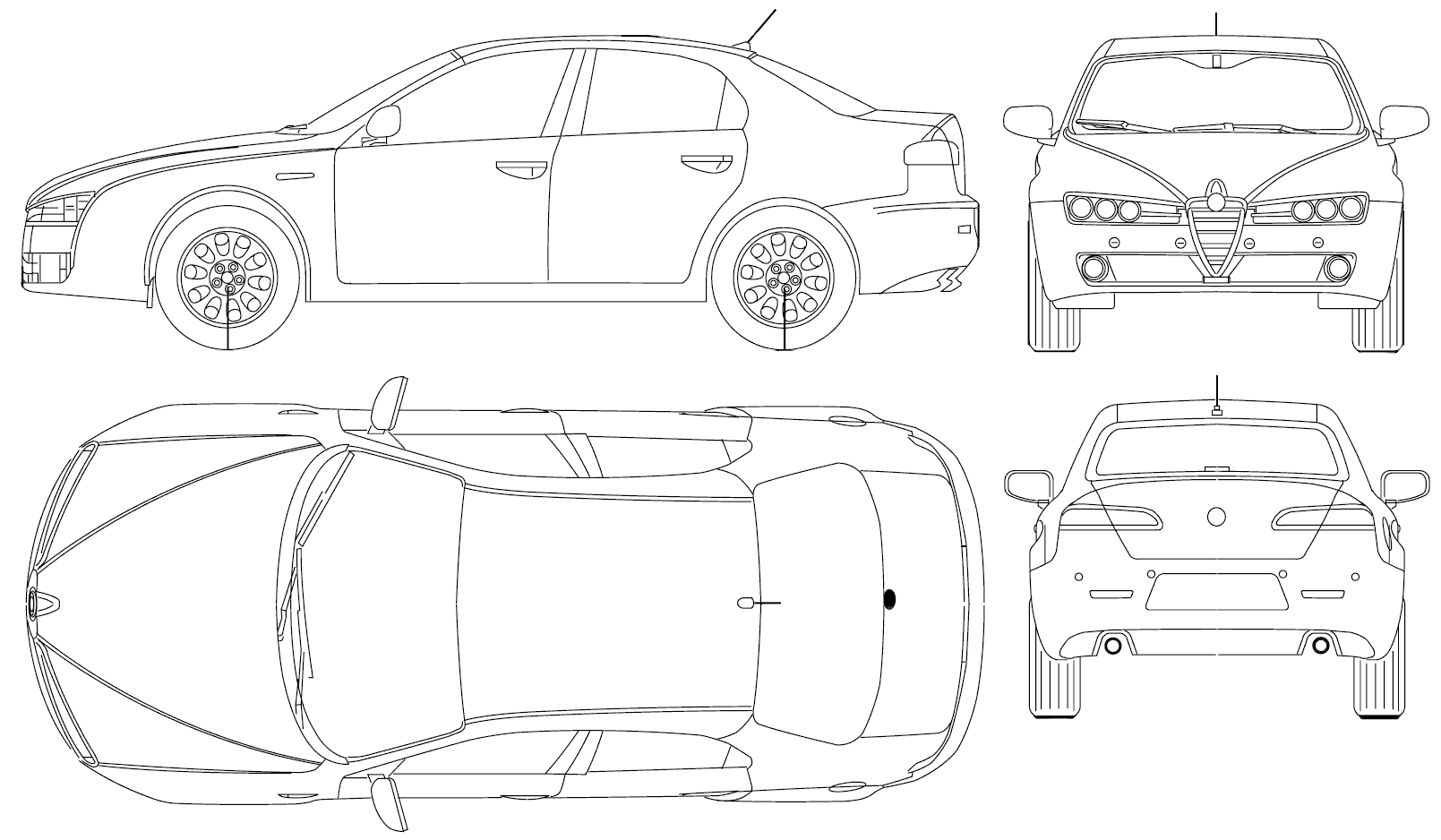 Машина чертеж. Alfa Romeo 159. Альфа Ромео 159 габариты. Alfa Romeo 159 Blueprint. Автомобили Альфа-Ромео чертежи.