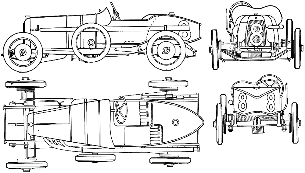Aston Martin Standard Sports 5GP blueprints
