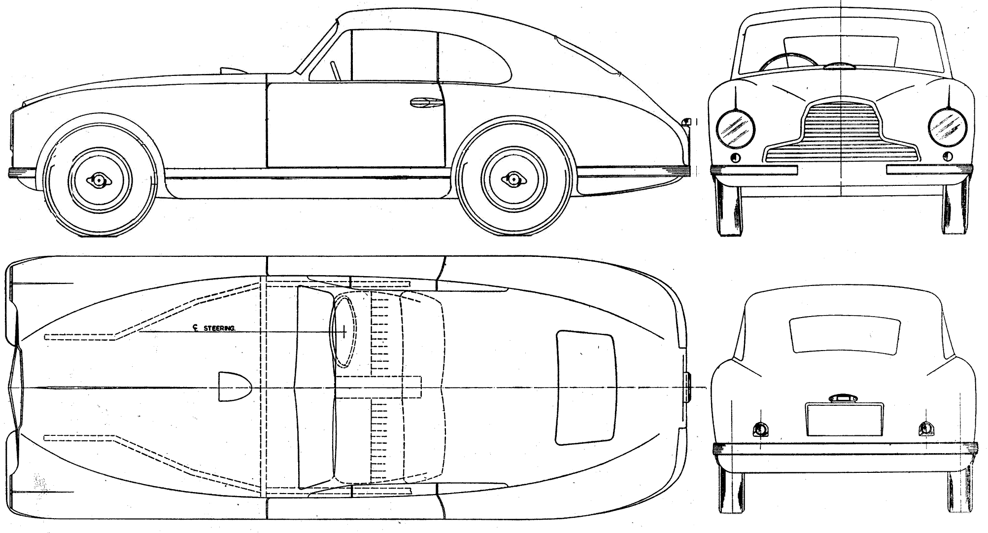 Aston Martin DB2 blueprints