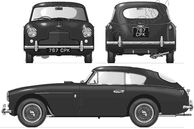 Aston Martin DB2/4 Mk II blueprints