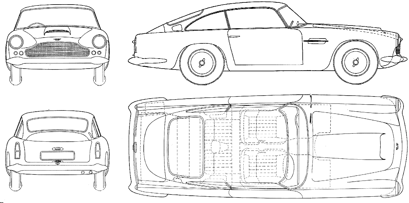Aston Martin DB4 blueprints