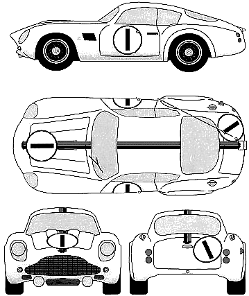 Aston Martin DB4 GT Zagato Le Mans blueprints