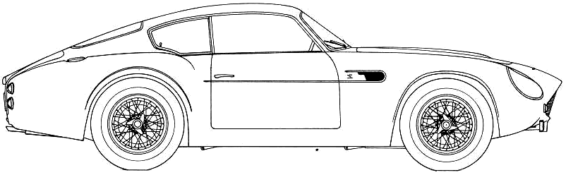 Aston Martin DB4 GTZ blueprints