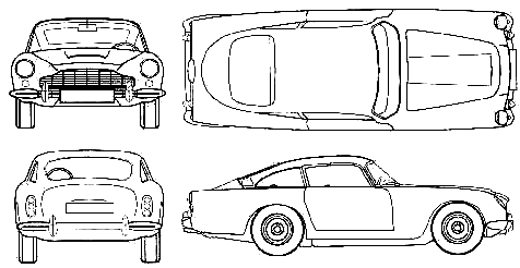 Aston Martin DB5 blueprints
