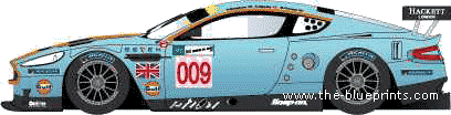 Aston Martin DB9 LM blueprints