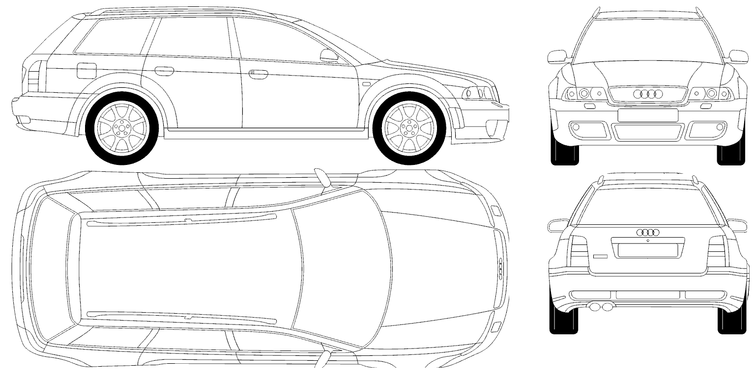 Audi a4 avant 2006 Blueprint