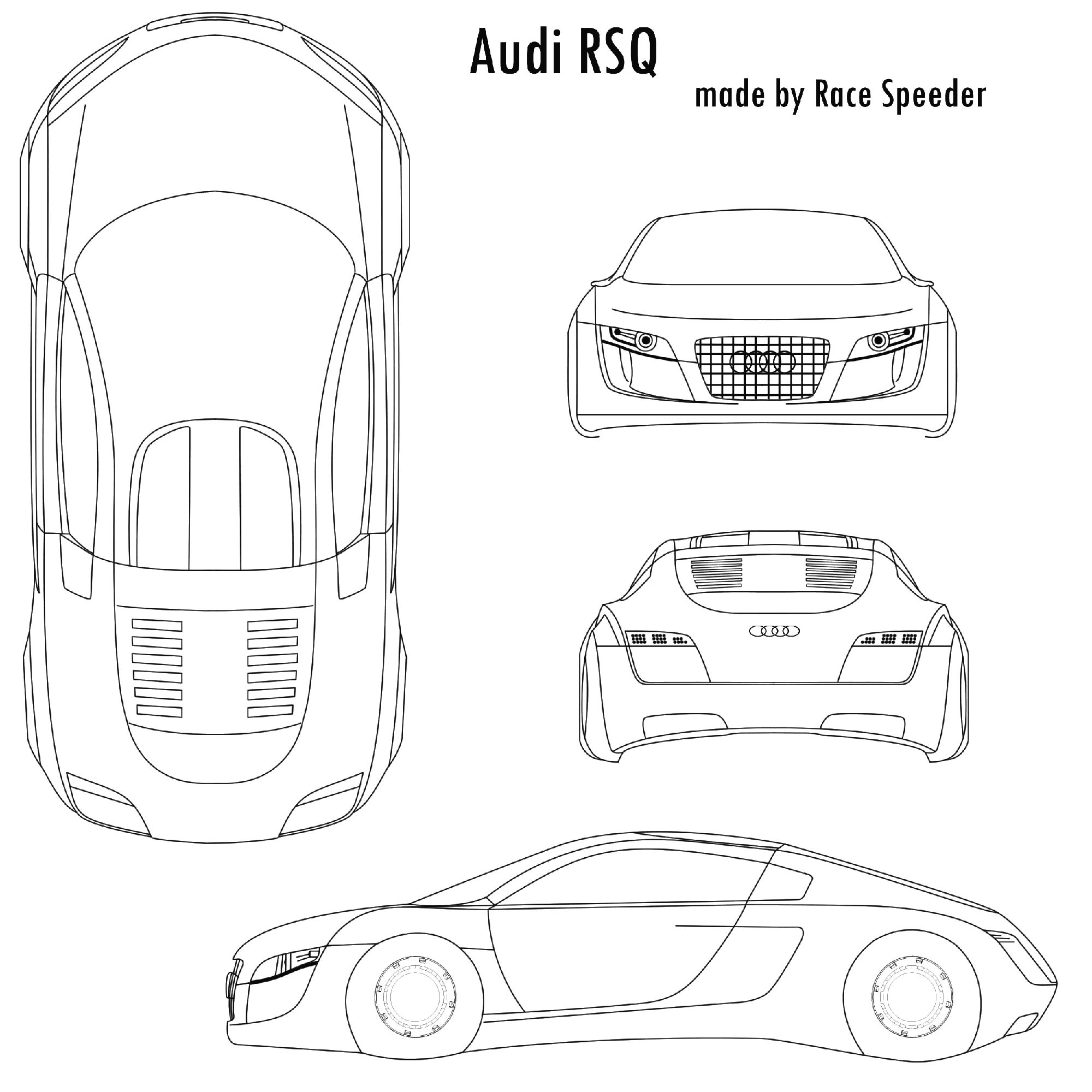 Audi r8 5.2 Blueprint