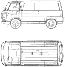 1963 Auto Union Van blueprints free - Outlines