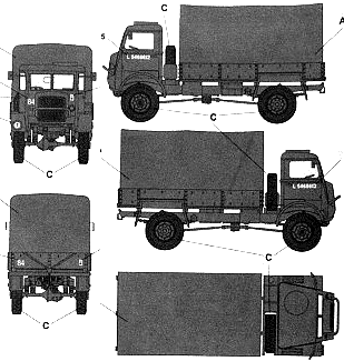 Bedford QLD 3 ton 4x4 General blueprints