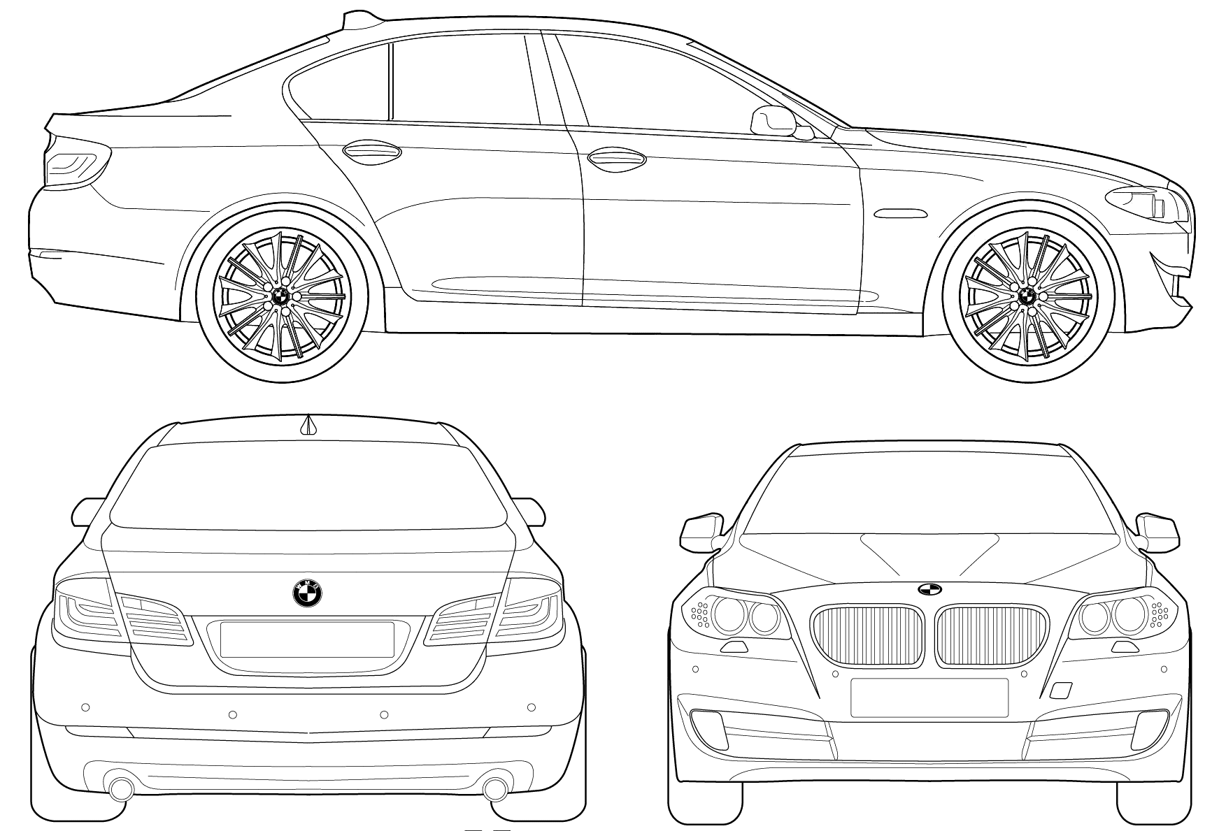 BMW 5 Series F17 blueprints