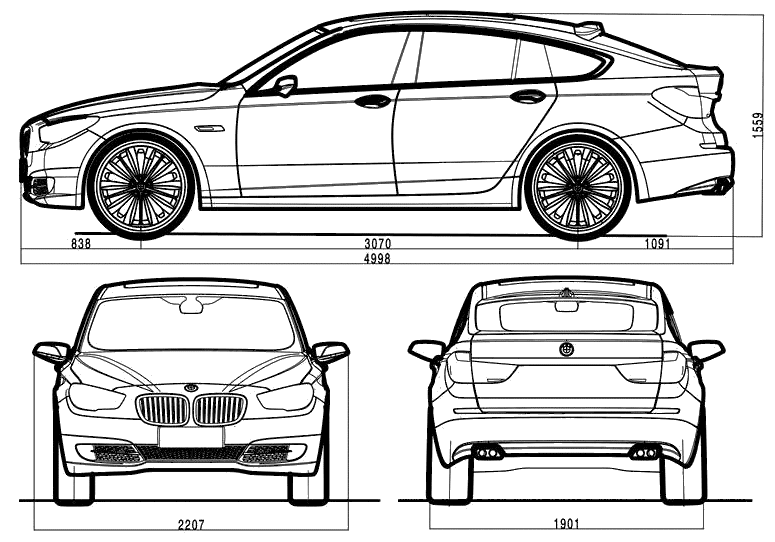 BMW 5-Series GT (F07) (2009) Blueprints Vector Drawing Bmw gt
blueprints series concept hatchback 2009