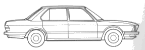 1981 Bmw 5 Series E28 535i Sedan Blueprints Free Outlines