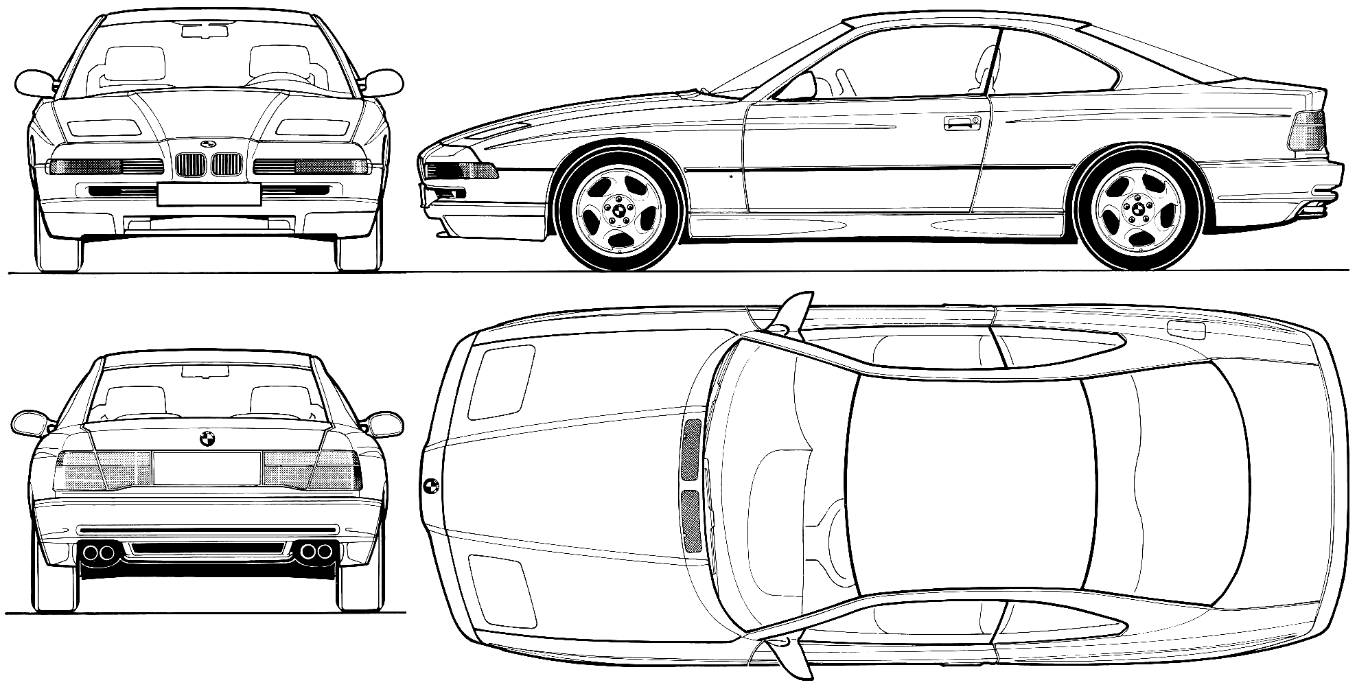 Чертеж BMW e31