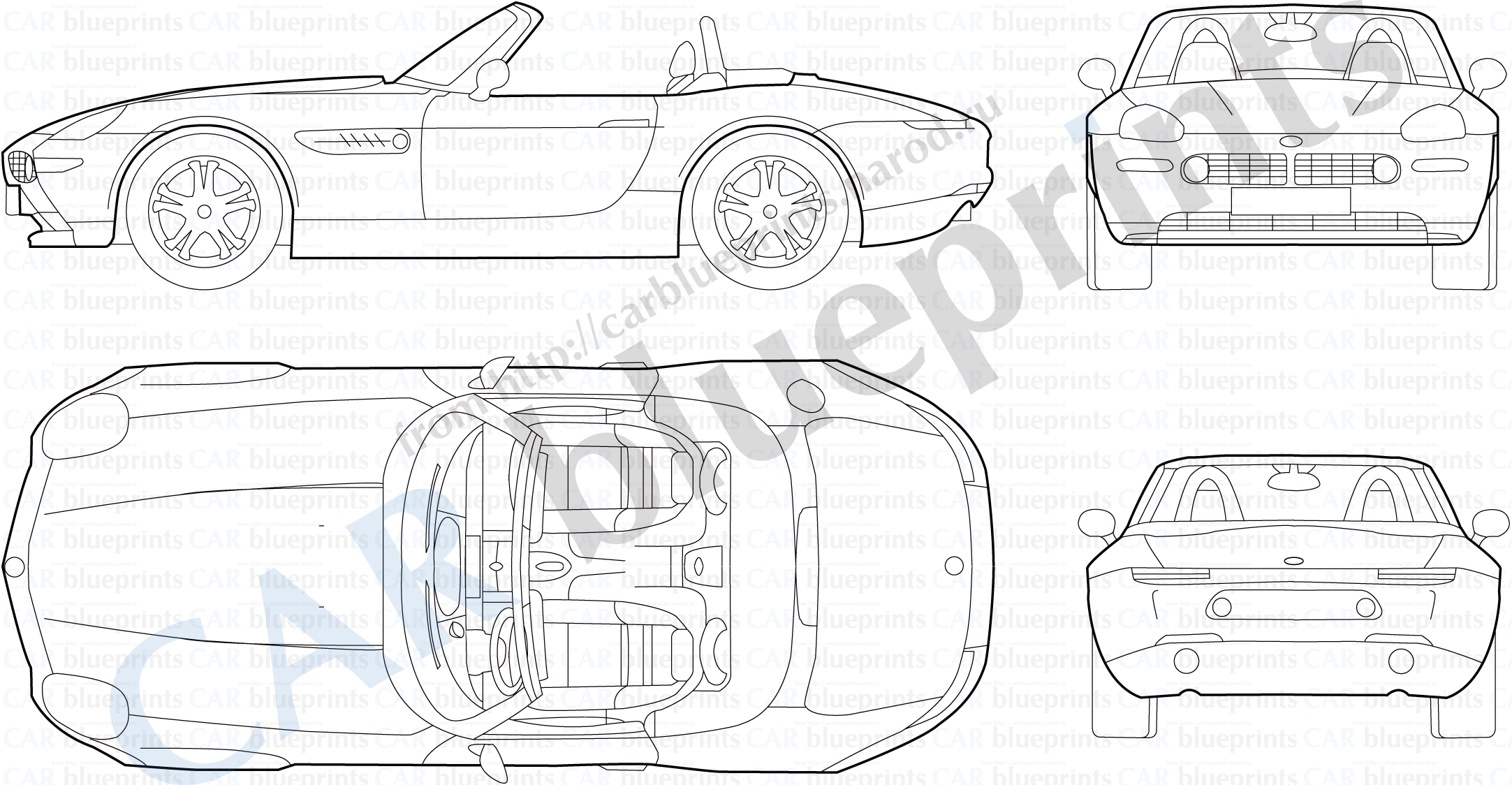BMW Z4 (E89) (2013) Blueprints Vector Drawing 2000 bmw z8 e52 cabriolet
blueprints free