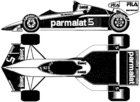 1983 Brabham BT52 B F1 Formula blueprints free - Outlines