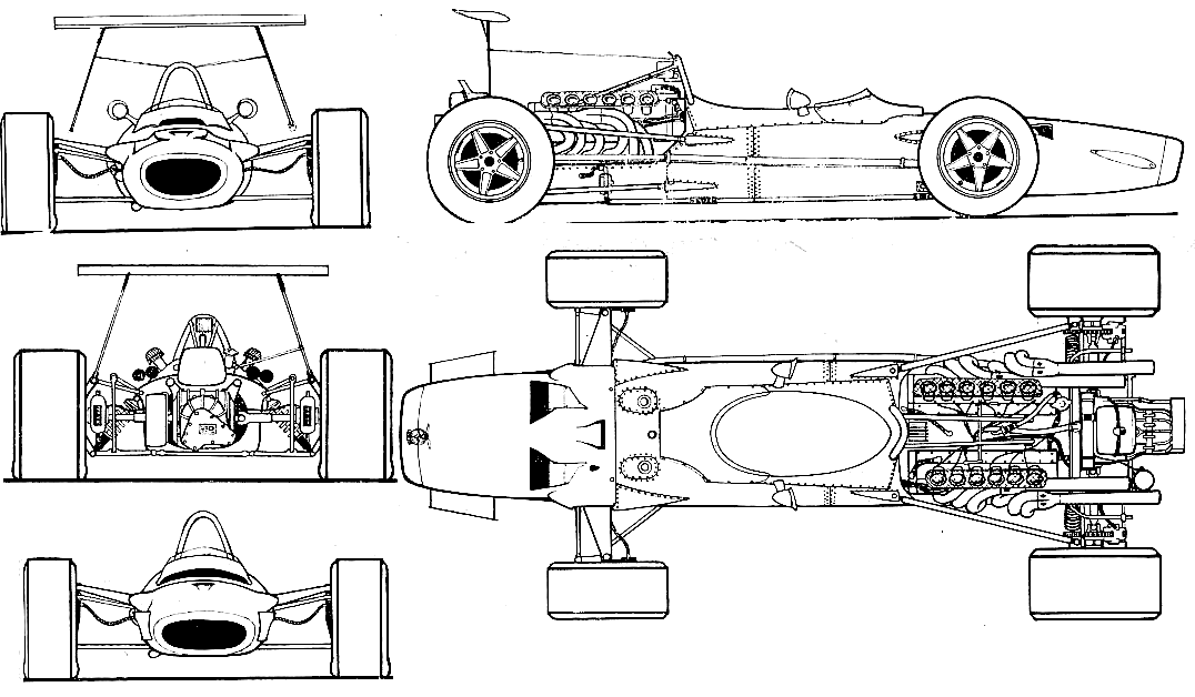 BRM F1 GP V12 blueprints