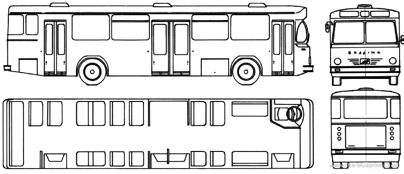 Bussing 110-V-R Stadtlinienbus blueprints