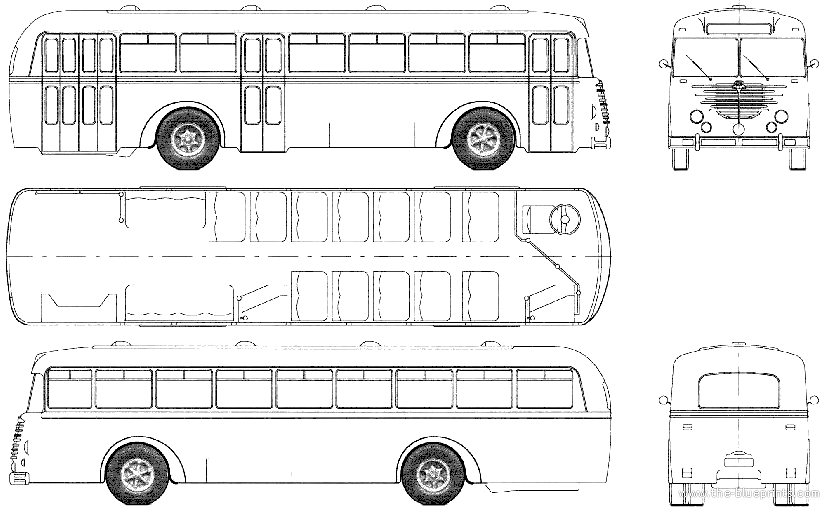 Bussing 6000T Stadtlinienbus Trambus blueprints