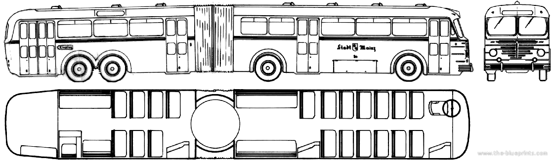 Bussing 6500 Gelenkbus blueprints