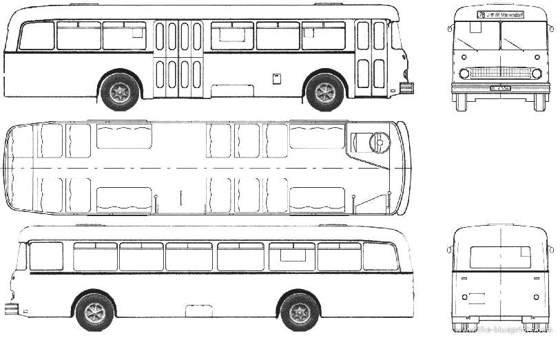 Bussing E2U 64 BVG Berlin blueprints
