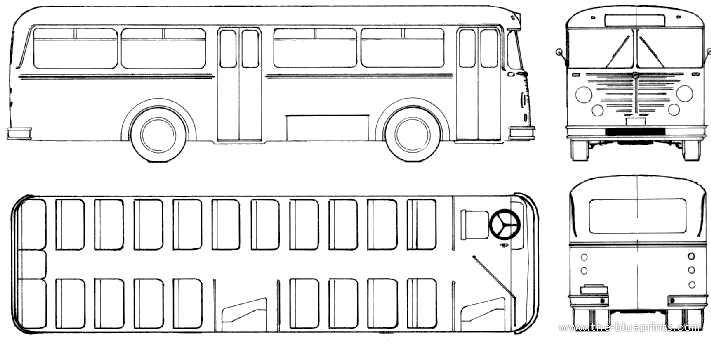 Bussing TU-7 Stadtlinienbus Trambus blueprints
