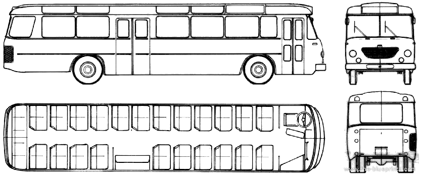 Bussing Uberland Linienbus Senator 13R blueprints