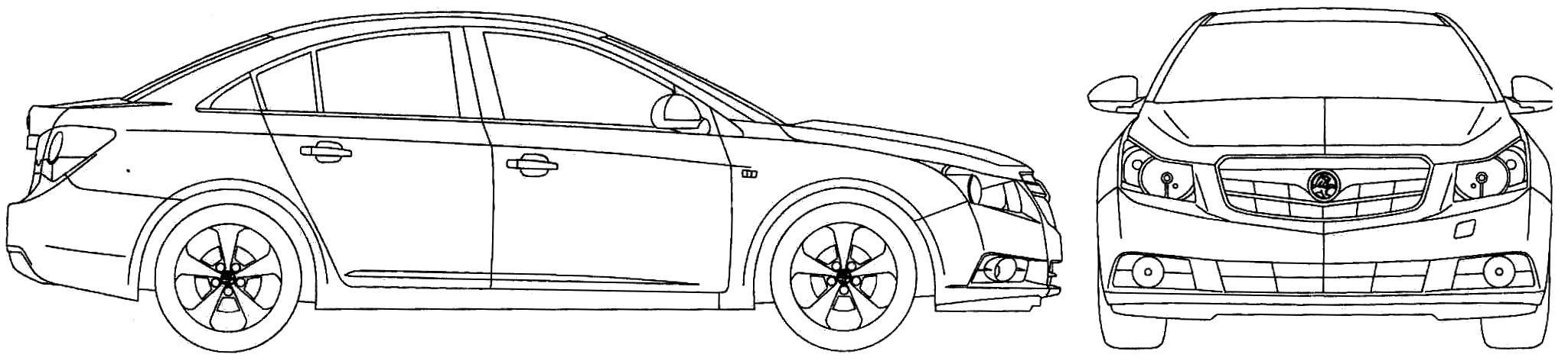 Чертеж chevrolet cruze