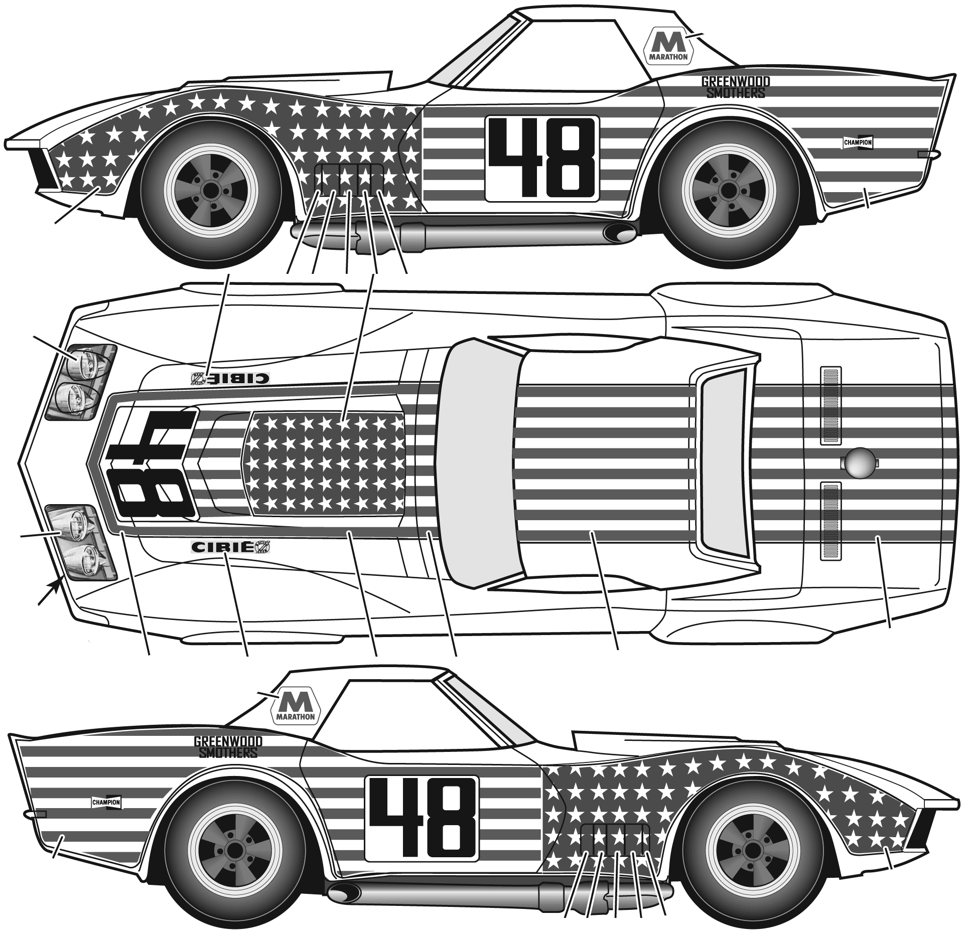 Orion corvette blueprints