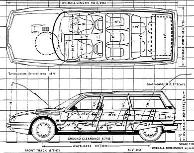 19 Citroen Cx Familiale Break Wagon Blueprints Free Outlines