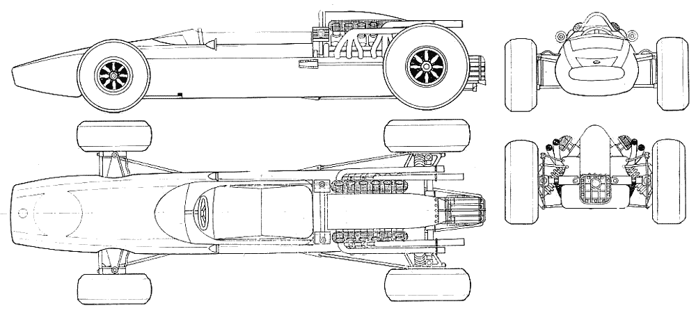 Cooper Maserati F1 blueprints