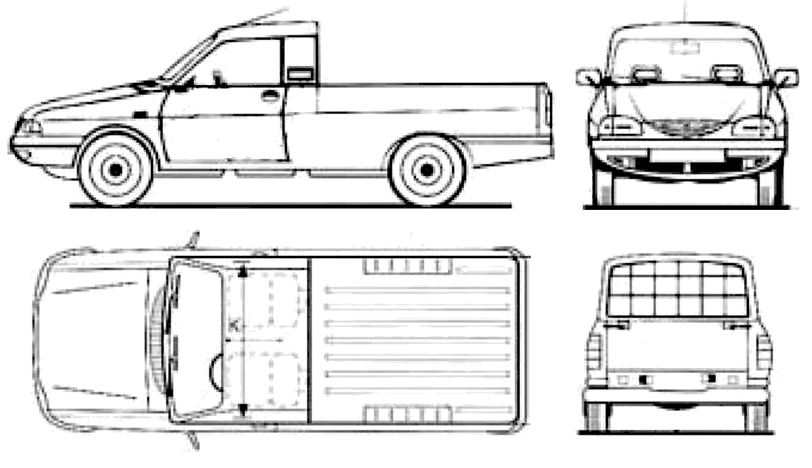 Dacia 1300C blueprints