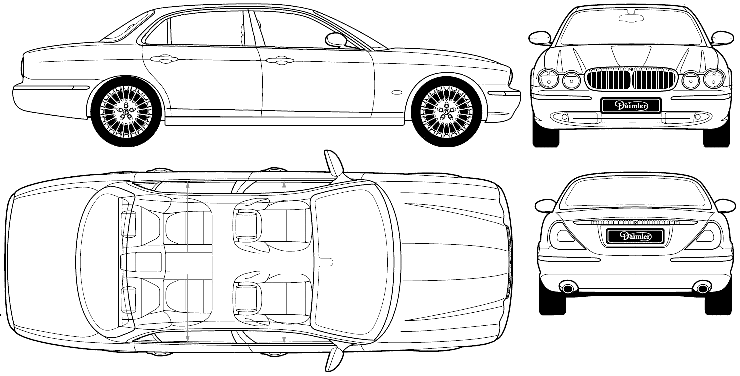 Daimler V8 blueprints