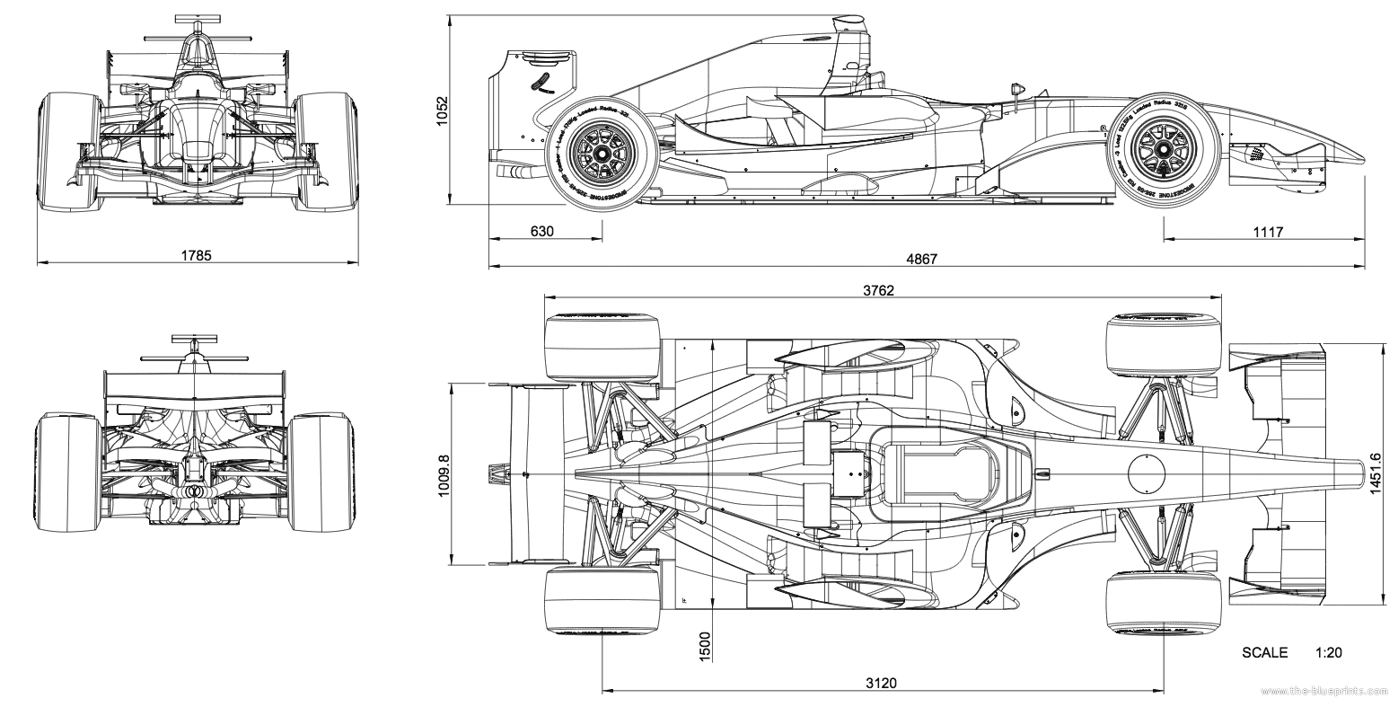 Dallara GP 208 blueprints