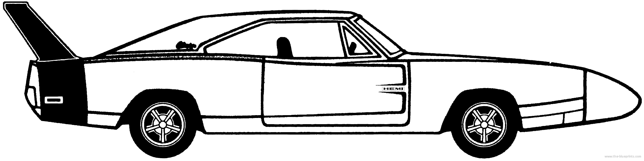 1969 dodge charger drawing