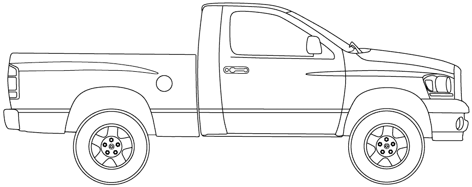 2007 Dodge Ram Short Box Pickup Truck blueprints free ...