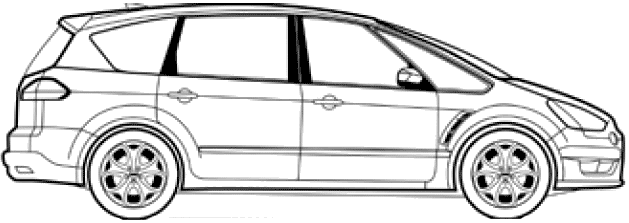 08 Ford S Max Sedan Blueprints Free Outlines
