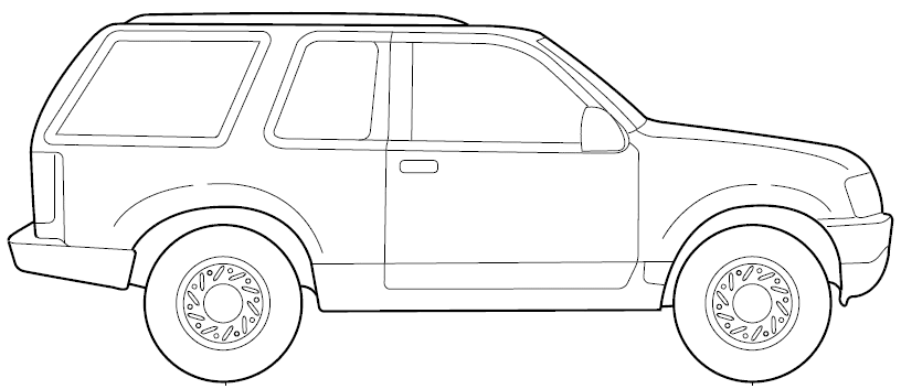1999 Ford Explorer Sport Suv Blueprints Free Outlines