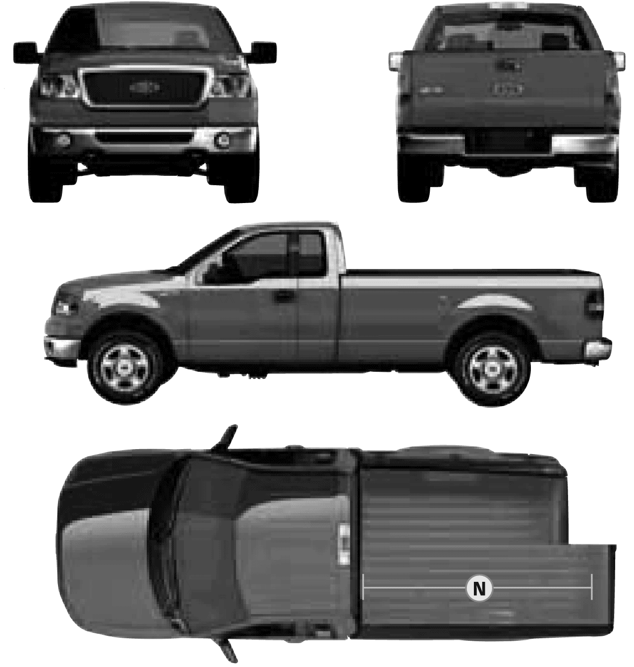 Капот пикапа. Ford f150 Blueprints. Пикап ф150 чертеж. Форд ф150 сверху. Ford f-150 1986 Blueprint.