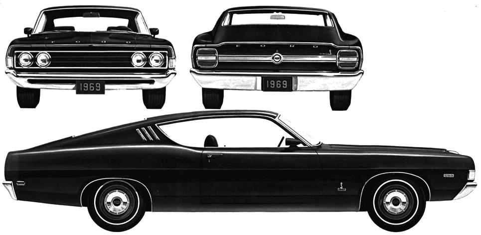 Ford Gran Torino Sport vector drawing