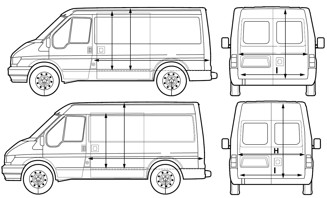 Ford Transit 250 Nissan Nv200 template