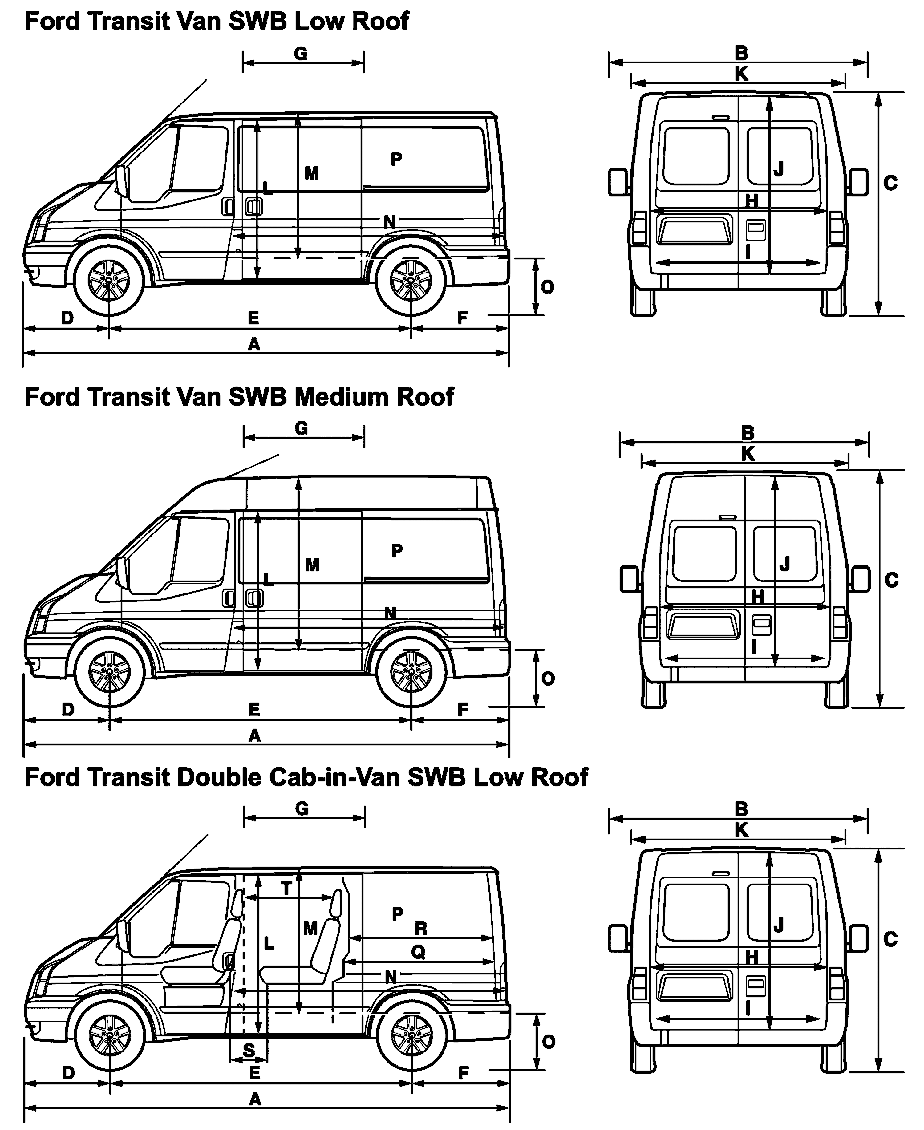 2008 Ford Transit Swb Van Blueprints
