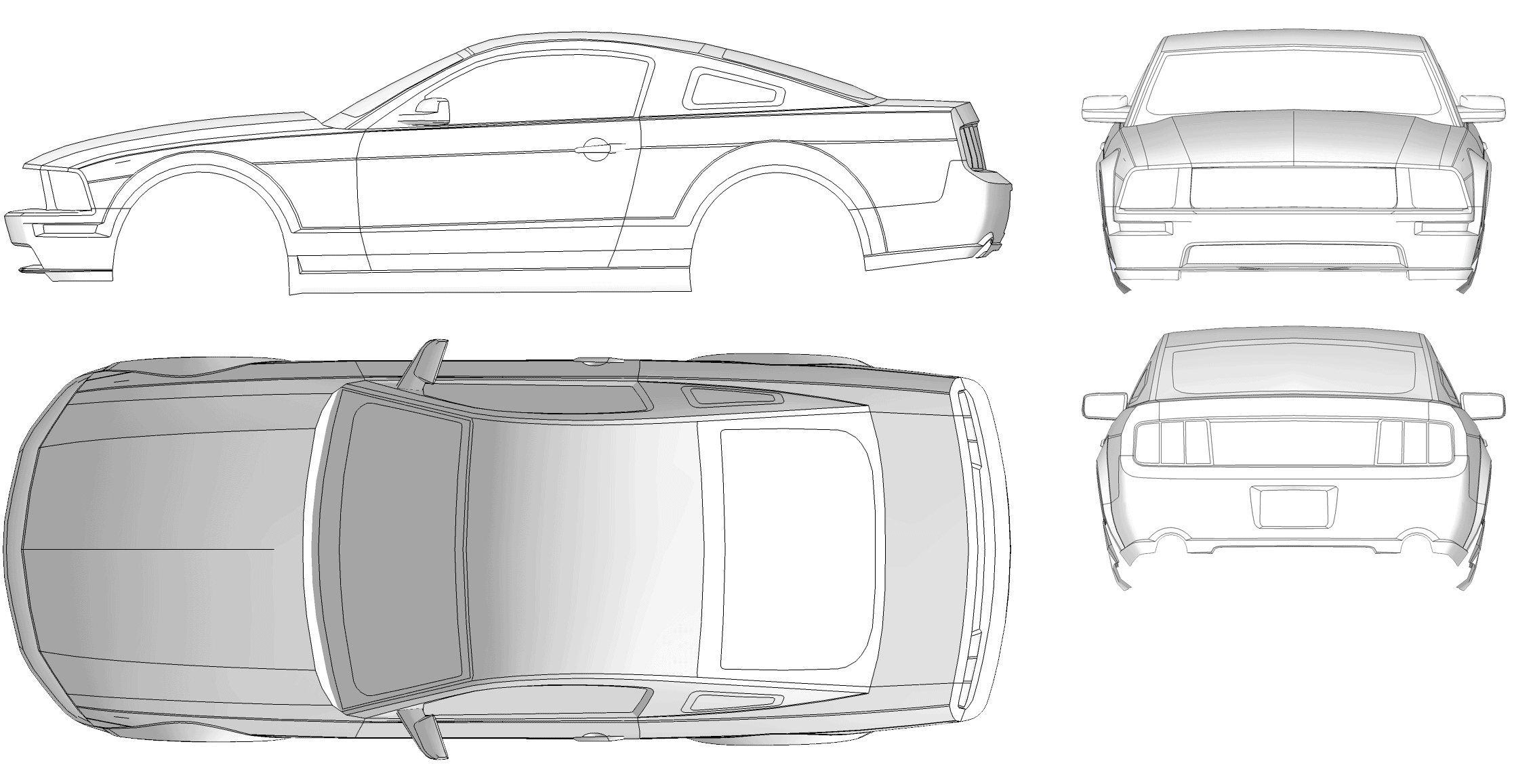 Ford Mustang 2005 Blueprint