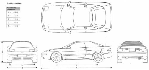 Ford probe outline drawing