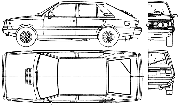 FSO Polonez 5-door blueprints