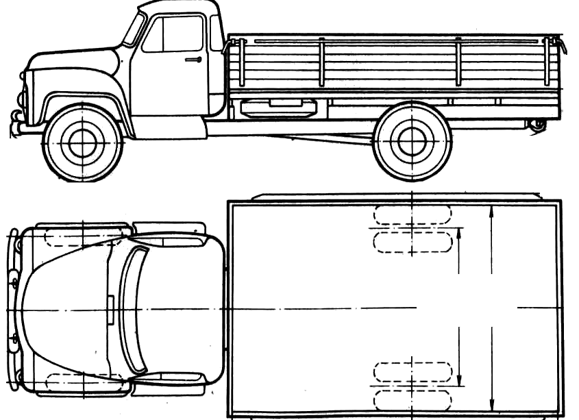 GAZ 53A blueprints