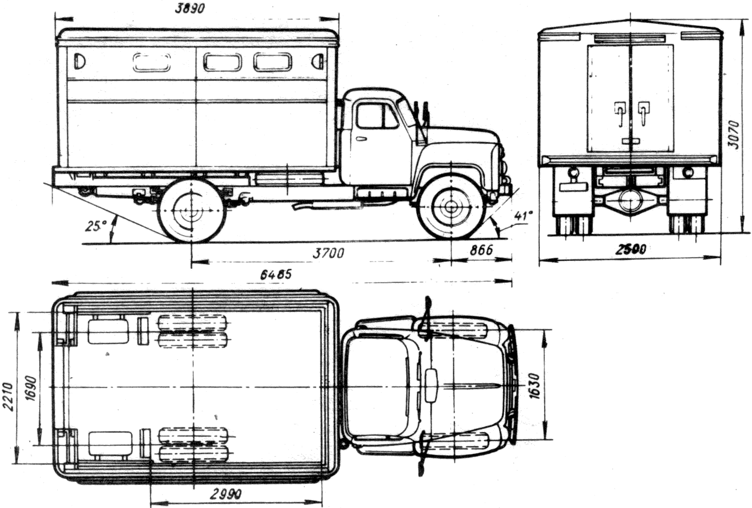 GAZ 53A GZSA-949 blueprints