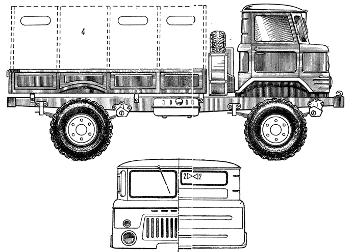 GAZ 66 blueprints
