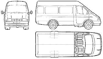 GAZ 3221 Gazelle blueprints