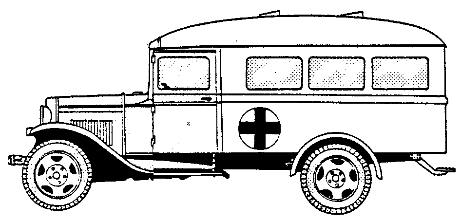 GAZ 55 (MM) Ambulance blueprints